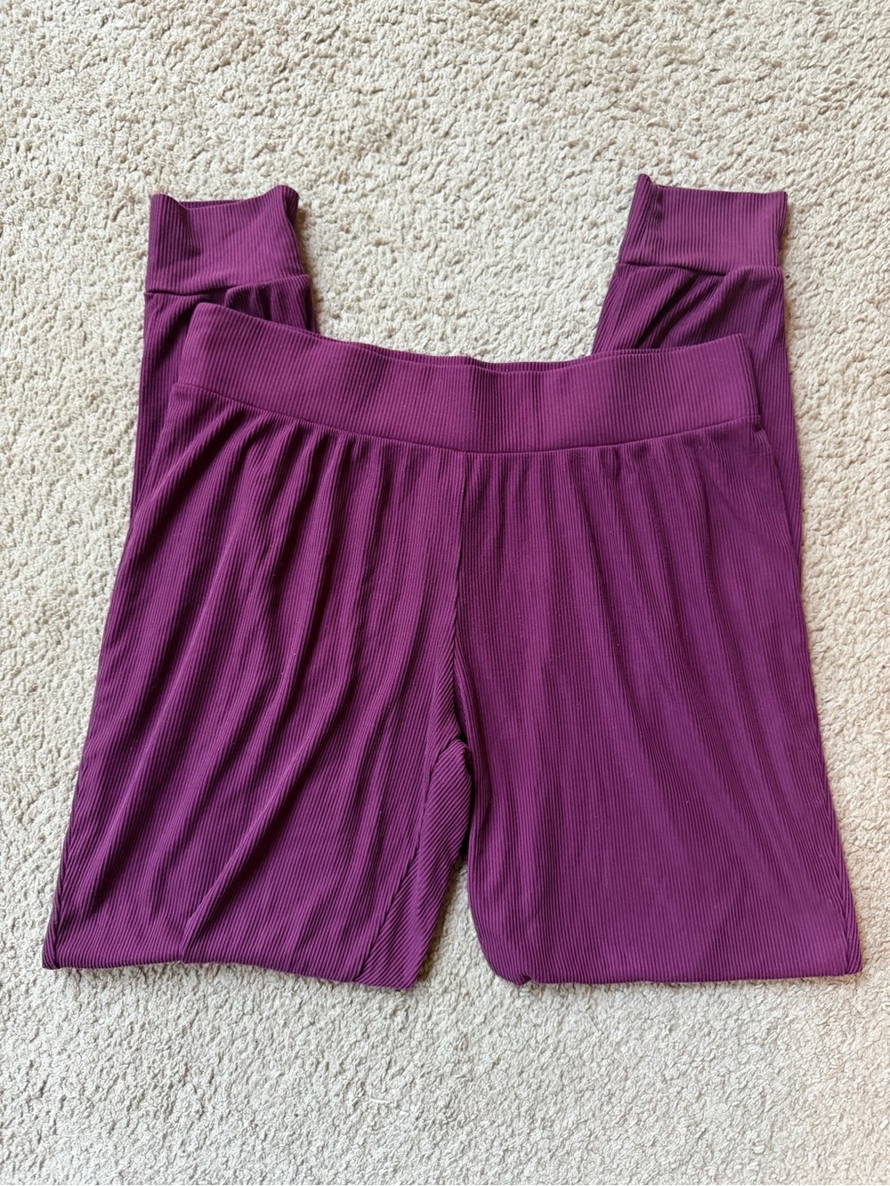 Victoria's Secret Plum Ribbed Lounge Pants